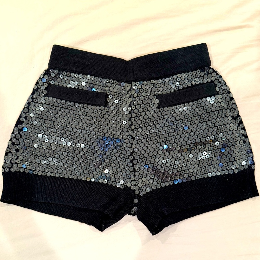 David Koma Sequins Knit Short in black - Picture 5 of 6
